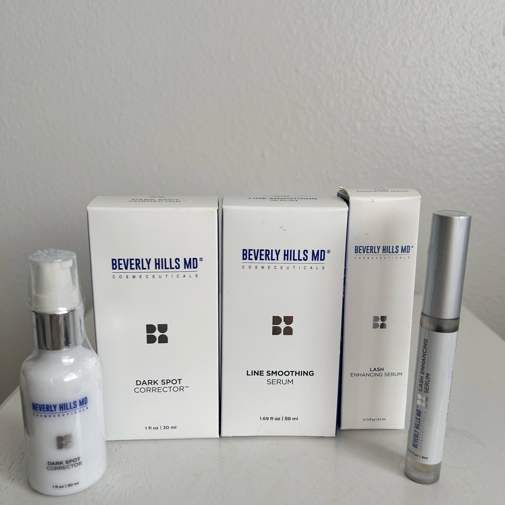 Beverly Hills MD Line Smoothing Serum & Dark Spot Corrector & Lash serum set NWT